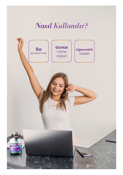 Naturagen Magne 5d Magnezyum Kompleksi 200mg 30 Çiğnenebilir Tablet P5p, D3, Selenyum Nane & Limon Aromalı