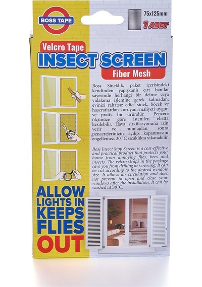 Pencere Cam Sineklik 75X125Mm Cırt Bantlı