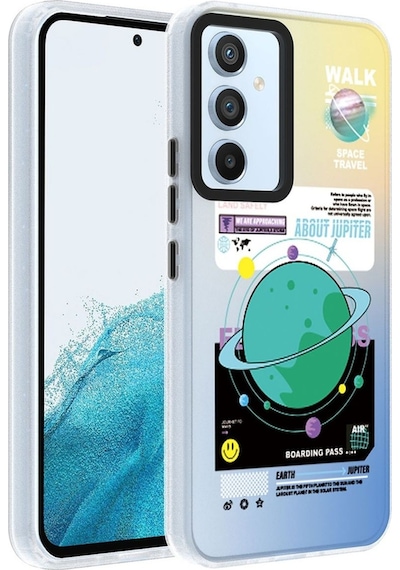 Samsung Uyumlu Galaxy A14 Kılıf Desenli Zore Dragon Sert Kapak Gezegen