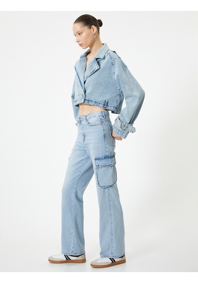 Koton Kargo Kot Pantolon Yüksek Bel Düz Paça Cepli - Nora Longer Straight Jeans Açık İndigo 4sal40421md Açık İndigo Koton Kargo Kot Pantolon Yüksek Bel Düz Paça Cepli - Nora Longer Straight Jeans Açık İndigo 4sal40421md Açık İndigo
