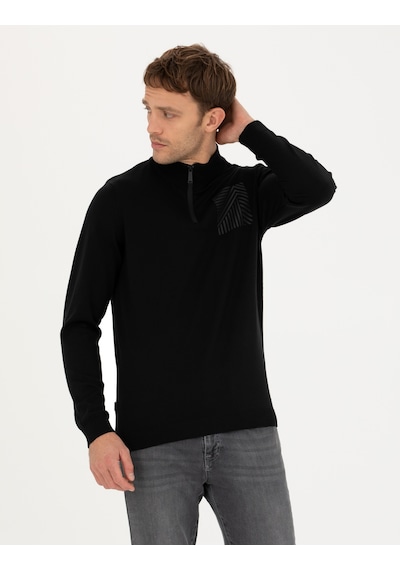 Pierre Cardin Erkek Siyah Triko Kazak 50279431-vr046 Siyah