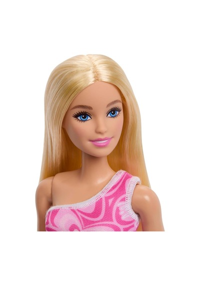 Barbie Şık Pembe Elbiseli Sarı Saçlı Eklemleri Hareketli 30cm Model Oyuncak Bebek