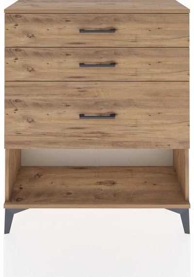 Arges Şifonyer 3 Çekmeceli 88x30x106 Çam-çam Çam