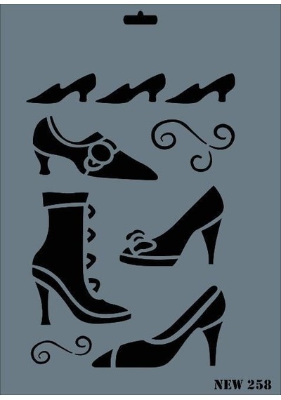 Rich New Seri N-258 Stencil 35x25 Cm - Blba-287570 Renkli