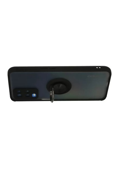 Oppo A54 4g Kılıf Montreal Yüzüklü Silikon Kapak - Siyah -