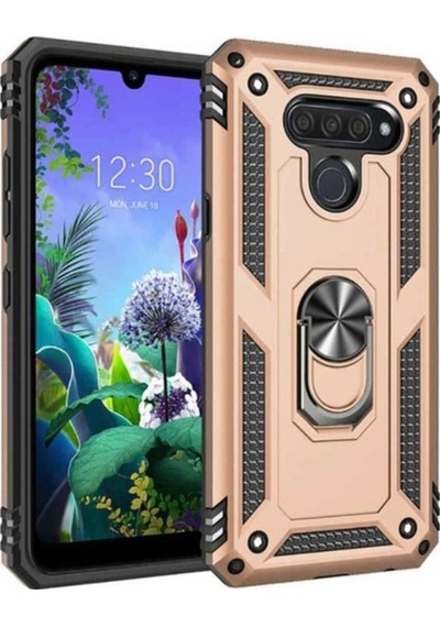 LG Uyumlu Q60 Kılıf Zore Vega Kapak Gold