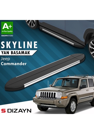 S-dizayn Jeep Commander Skyline Krom Yan Basamak 173 Cm 2006-2010 A+ Kalite