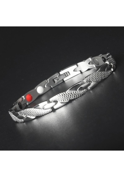 Elegant Terapi Uyağı Artı Kadınlar İçin Bilezik Erkekler Dragon Desen El Zinciri Takı Hediyesi Twist Silver