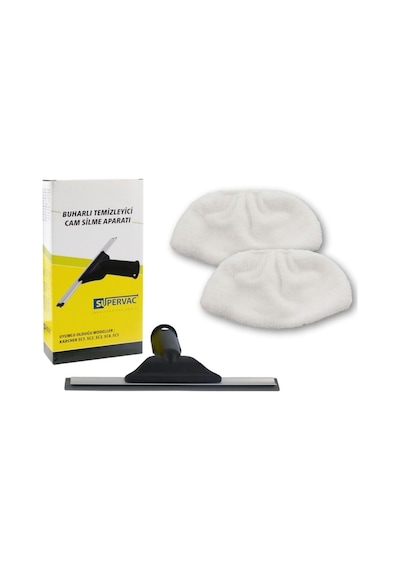 Karcher Sc Serisi İle Uyumlu Cam Silme Aparatı Ve Mikrofiber Bez Seti 2'li No Color