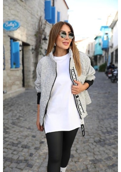 Bileği Lastikli Kapitone Mont-standart-363 Gri