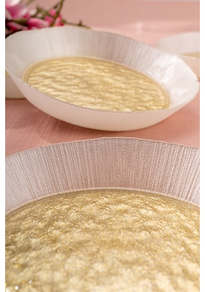 Emsan Golden 4 Parça Cam Dik Kase 21 Cm Gold