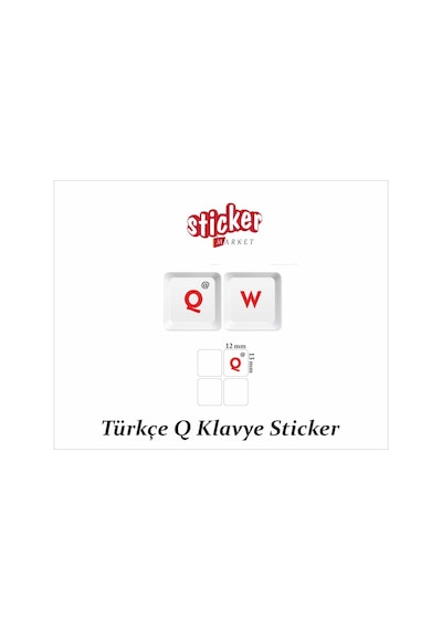 Türkçe Q Klavye Sticker Çıkartma 3 Adet(Takım)