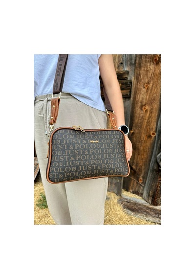 Just Polo Kadın Yeni Sezon Baskılı Omuz Çantası 232053mh Kahverengi - Taba 01400853