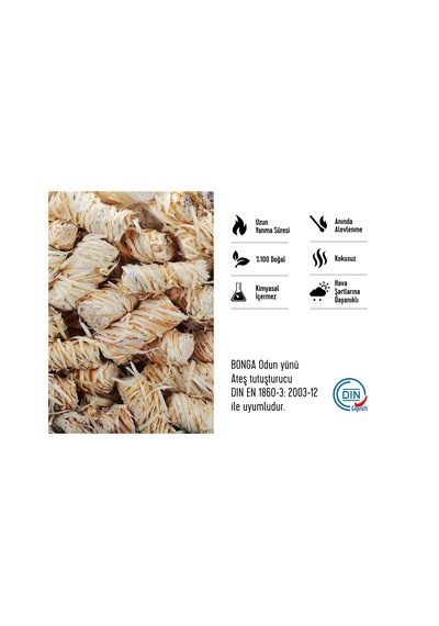 Bonga Soba, Şömine, Mangal Tutuşturucu 50 Adet 700 Gr - Jel Ve Çı Bej