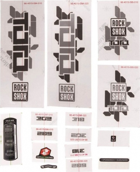 Rockshox Dart 3 Decal Kit 11.4115.003.000 Siyah - Kırmızı