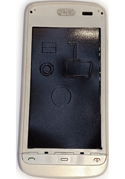 Nokia C5-03 Kasa Kapak Tuş Takımı C5-03 Uyumlu Beyaz Renk Orta Ka