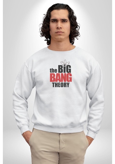 The Big Bang Theory Unisex Beyaz Baskılı Sweatshirt Beyaz