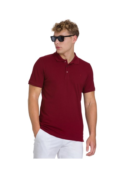 Hatemoğlu Bordo Regular Fit 100% Pamuk Polo Yaka Tişört