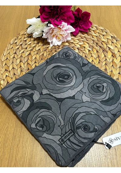 Siyane Scarf Gül Desen Eşarp 15 Çok Renkli