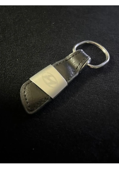 Hyundai Deri Metal Lazer Baskı Oto Anahtarlık Car Keychain Logo Arma