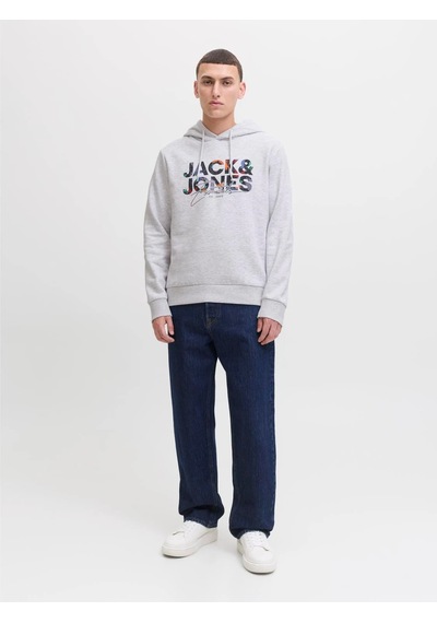 Jack & Jones Jack&jones Jjgeplas Sweat Hood Ln Sweatshırt Gri