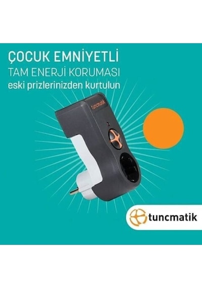 Siyah Enerji Koruma Prizi Powersurge 525 Joule