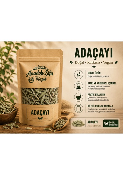 Anadolu Şifa Harput Adaçayı 100 Gr Kurutulmuş Bitkisel Çay Doğal Ve Katkısız Adaçayı