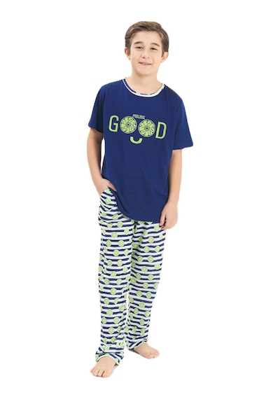 Yeni İnci Kısa Kollu Erkek Çocuk Pijama Takım Cep340 001
