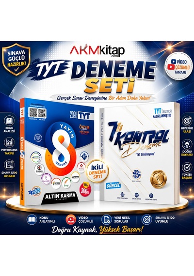 Altın Karma Tyt 8 Deneme Ve Bilgi Sarmal 7 Kontrol Deneme Seti 2 Kitap