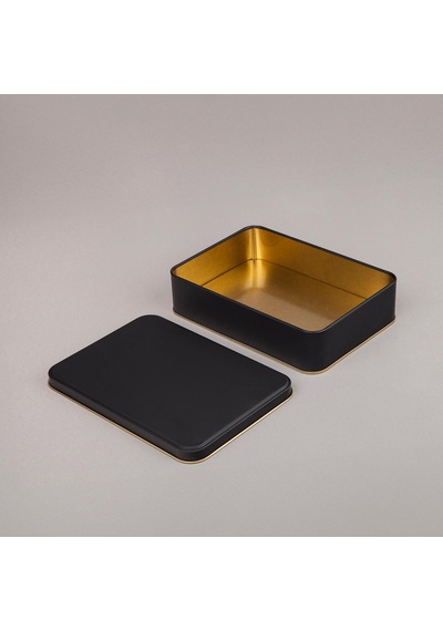 Mat Siyah Metal Kutu 19x13,5x4,5 Cm