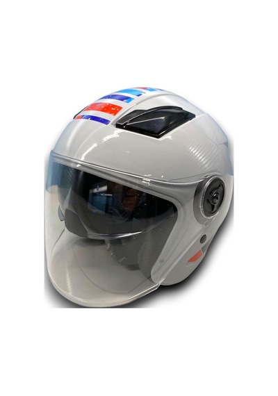 Motosiklet Kask Yazlık Model Gri