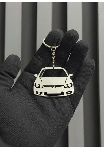 Plakanıza Özel Honda Civic Paslanmaz Çelik Anahtarlık