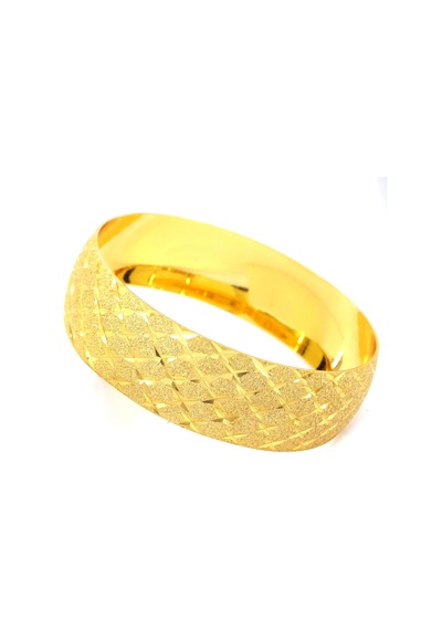 Ferizz Altın Kaplama Baklava Yıldız Model Bilezik 2 Cm Blz-3037 Altın