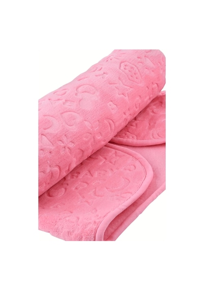 Pembe Bebek Çocuk Battaniyesi Kabartmalı Yumuşak İnce Mevsimlik 90 x 110 CM Örtü Pembe