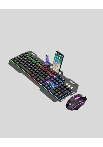 Rgb Aydınlatmalı Oyuncu Klavye Mouse Mekanik Hissiyat, Maksimum Kontrol Optik