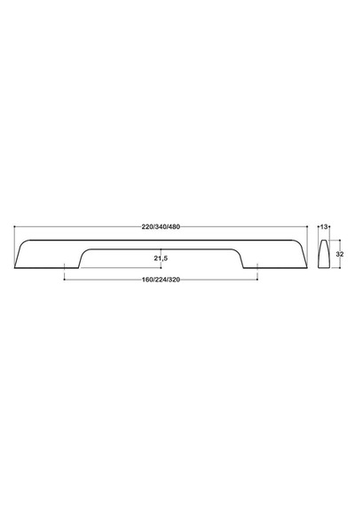 System Mobilya Kulbu Nikel Saten 224mm Kulp Sy8520 0224 Nb Çok Renkli