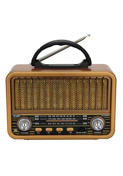 Retro Tasarım Taşınabilir Radyo - Bluetooth Hoparlör, Am/fm/sw 3 Bant, Şarj Edilebilir