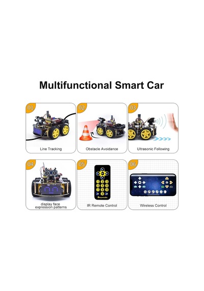 Keyestudıo Akıllı Araba Robotu, 4wd Programlanabilir Dıy Başlangıç Kiti