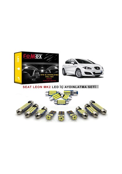 Femex Seat Leon Mk2 Led İç Aydınlatma Ampul Seti Femex Parlak Beyaz