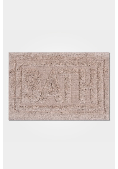 Bath Banyo Paspası 80x50 Dekoratif, Yıkanabilir, Tüylenme Yapmaz, Yumuşak Doku Vizon