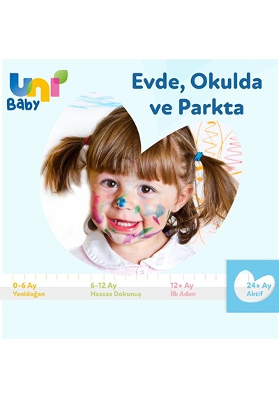 Uni Baby Islak Havlu Mendil 52 Yaprak Aktif 6pk 4 1248 Yaprak 24'lü Set