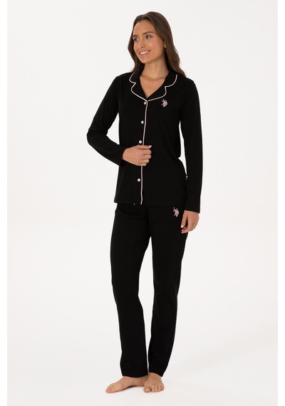 U.s. Polo Assn. Kadın Siyah Pijama Takım 50318815-vr046 Siyah
