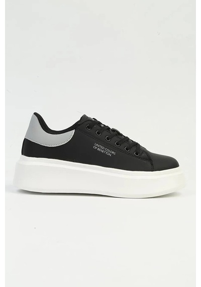 United Colors Of Benetton Siyah Beyaz Kadın Sneaker Bnı-10232 Z Siyah-Beyaz