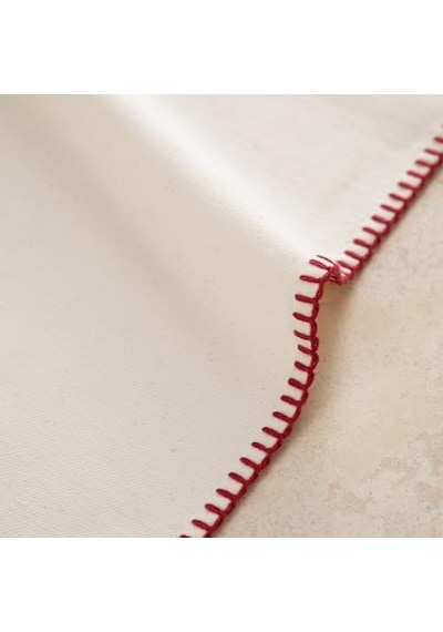 Oradea Püsküllü Runner Bordo 45x145 Cm Açık Bej