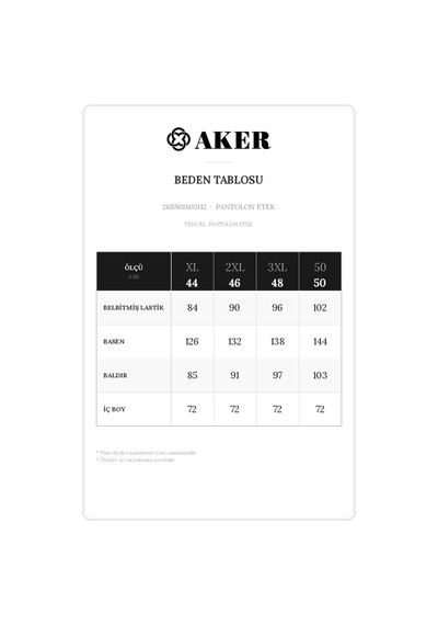 Aker Lacivert Tencel Pantolon Etek Lacivert Lacivert