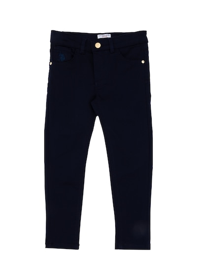 U.S. Polo Assn. Kız Çocuk Lacivert Toothpick Fit Kanvas Pantolon 50309130-VR033