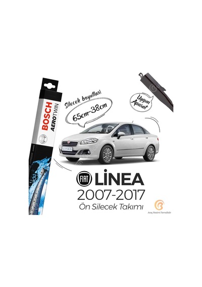 Fiat Linea Muz Silecek Takımı 2007-2017 Bosch Aerotwin