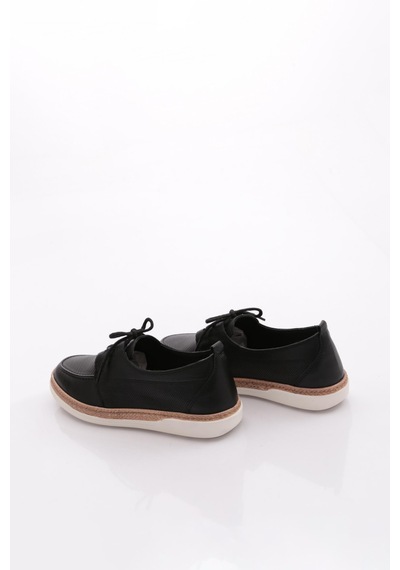 Dgn 118e Bayan Spor Bağli Soft Oxford Ayakkabi Siyah