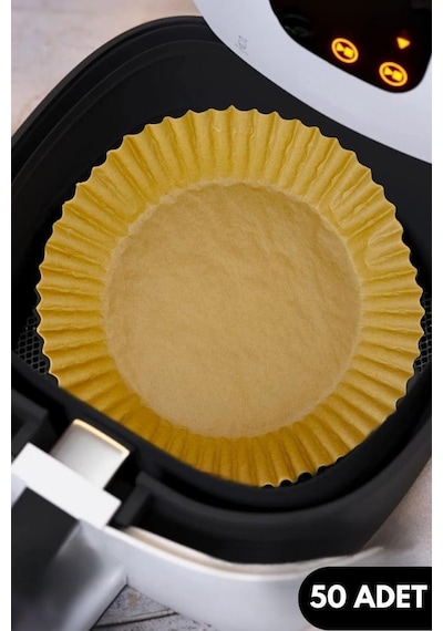 Digithome Airfryer 50 Adet Yanmaz Yapışmaz Pişirme Kağıdı Hava Fritözü Kalıbı 20 Cm Yuvarlak - Mıen-445