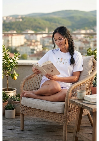 Lela Bayan Pijama Takımı 65790782 Beyaz-lila